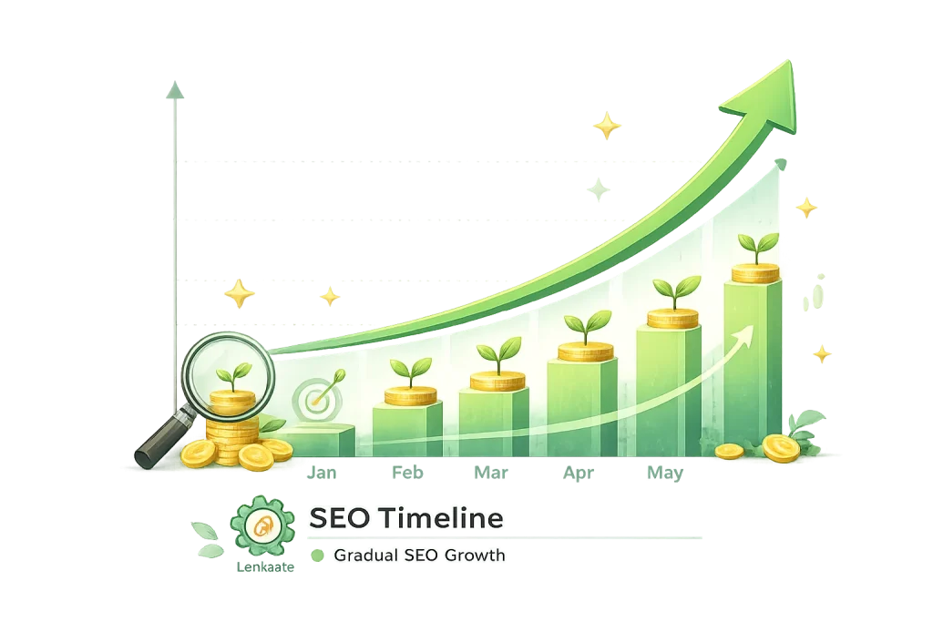 SEO ranking growth timeline and organic traffic improvement process